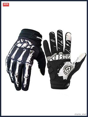 Skeleton Cycling Gloves MTB Touch Screen Gel Pad Non-Slip